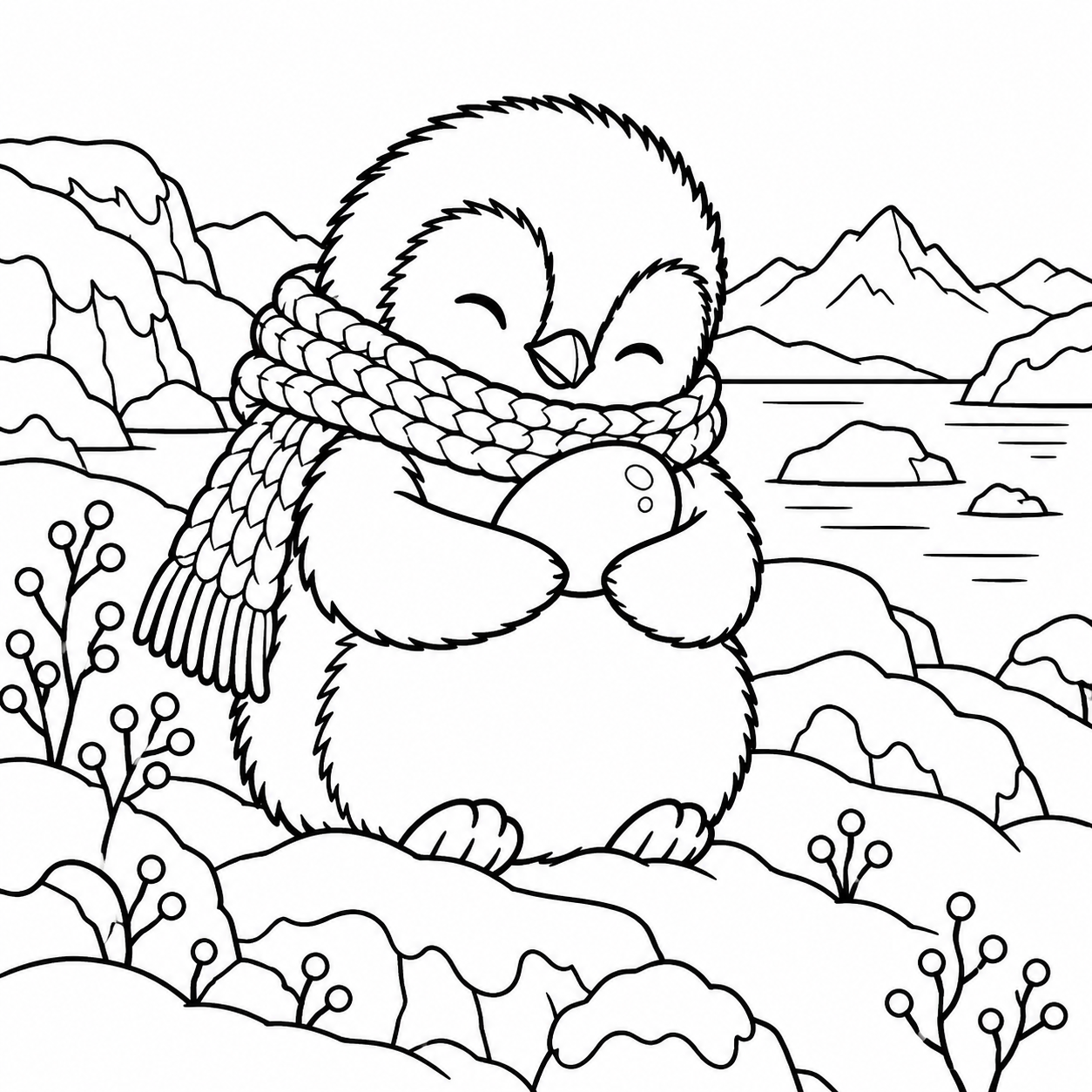Dibujo para colorear de El guijarro tibio
