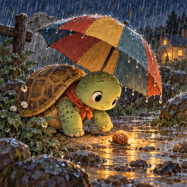El paraguas de la tortuga
